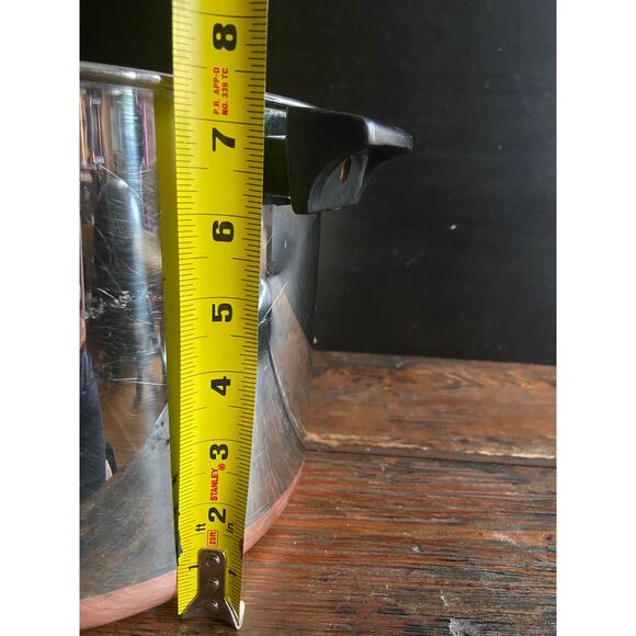 Vintage REVERE WARE 8qt Copper Clad Stock Pot w/Lid - Picture 12 of 12